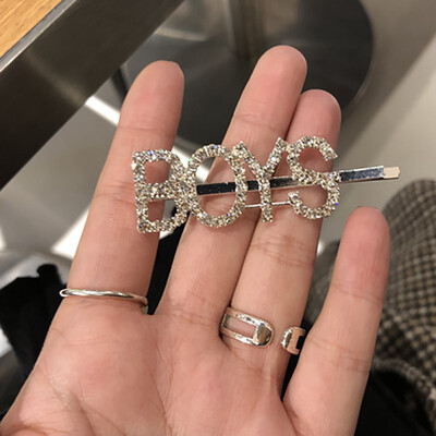 Alloy Hairpin Rhinestone English Letter Barrette Personality Word Women Hair Clips Hairclip Female Hair Accessories 8 Models
Alloy Hairpin Rhinestone English Letter Barrette Personality Word Women Hair Clips Hairclip Female Hair Accessories 8 Models