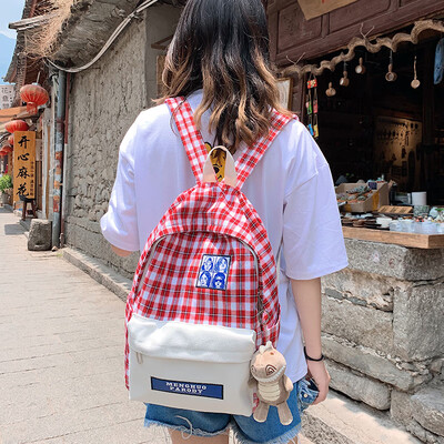 Mm-hmm Plaid bf wind ancient feeling bag female Korean high school ins wind simple Mori junior high school backpack
Mm-hmm Plaid bf wind ancient feeling bag female Korean high school ins wind simple Mori junior high school backpack