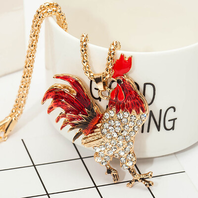 Creative Zodiac Chicken Years Act The Role Ofing Is Tasted Full Rhinestones Crystal Chickens Pendant Necklace Luxury Jewelry
Creative Zodiac Chicken Years Act The Role Ofing Is Tasted Full Rhinestones Crystal Chickens Pendant Necklace Luxury Jewelry