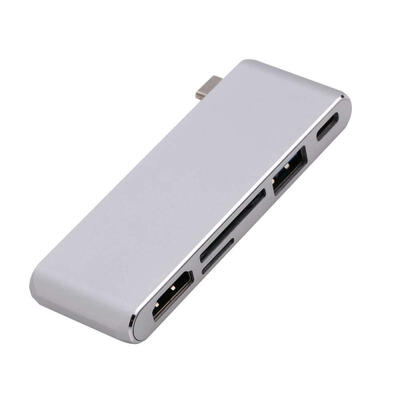 Type-C Hub 5-in-1 USB C Adapter With USB 30 4K HDMI SDTF Card Reader USB C PD Charging Port For Type-C Laptops
Type-C Hub 5-in-1 USB C Adapter With USB 30 4K HDMI SDTF Card Reader USB C PD Charging Port For Type-C Laptops