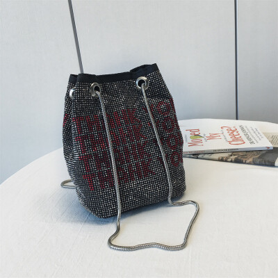 Tailored Womens Fashion Multicolor Bag Bright Diamond Package Chain Letter Bucket Bag
Tailored Womens Fashion Multicolor Bag Bright Diamond Package Chain Letter Bucket Bag