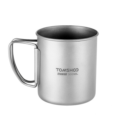TOMSHOO 300ml Titanium Cup Outdoor Portable Camping Picnic Water Cup Mug with Foldable Handle
TOMSHOO 300ml Titanium Cup Outdoor Portable Camping Picnic Water Cup Mug with Foldable Handle
