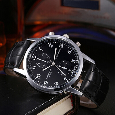New Watches Men Luxury Brand Chronograph Men Sport Watches High Quality Leather Strap Quartz Wristwatch Relogio Masculin &Ff
New Watches Men Luxury Brand Chronograph Men Sport Watches High Quality Leather Strap Quartz Wristwatch Relogio Masculin &Ff
