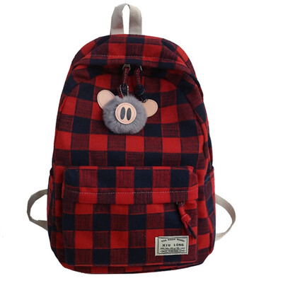 Schoolbag female ins wind Korean college students backpack junior&senior high school Mori ancient feeling girl plaid canvas ba
Schoolbag female ins wind Korean college students backpack junior&senior high school Mori ancient feeling girl plaid canvas ba