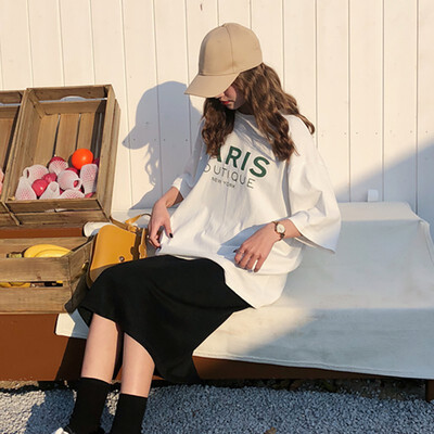 Womens Casual Round Neck Letter Print T Shirt Short Sleeve Loose Pullover Simple T-Shirt
Womens Casual Round Neck Letter Print T Shirt Short Sleeve Loose Pullover Simple T-Shirt