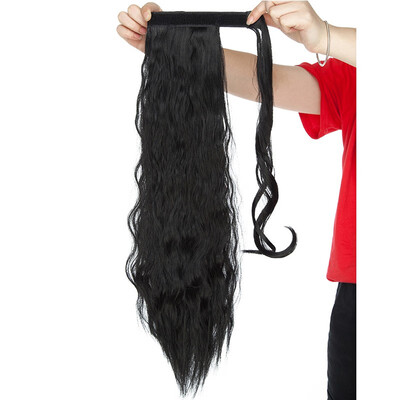 20 Inch Long Corn Wave Ponytail Extension Magic Paste Heat Resistant Wavy Synthetic Wrap Around Ponytail Black Hairpiece for Women
20 Inch Long Corn Wave Ponytail Extension Magic Paste Heat Resistant Wavy Synthetic Wrap Around Ponytail Black Hairpiece for Women