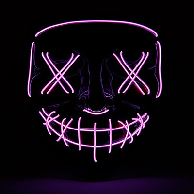 Halloween decoration Cold light mask glowing mask halloween el luminous line cold light mask
Halloween decoration Cold light mask glowing mask halloween el luminous line cold light mask