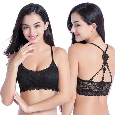 Women Sexy Semi-Sheer Crochet Lace Bra Skinny Strap Padded Bralette Lingerie Underwear Bandage Crop Top WhiteBlack
Women Sexy Semi-Sheer Crochet Lace Bra Skinny Strap Padded Bralette Lingerie Underwear Bandage Crop Top WhiteBlack