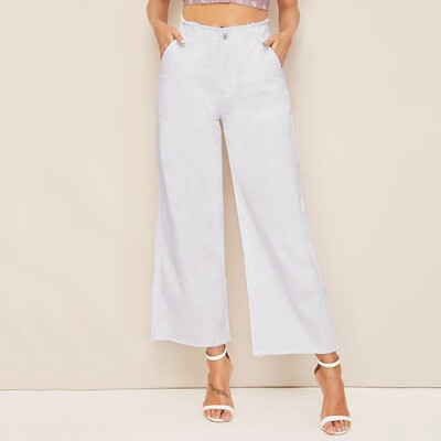 Gobestart Women Flare High Waist Jeans Button Drawstring Waist Bell Bottom Denim Pants
Gobestart Women Flare High Waist Jeans Button Drawstring Waist Bell Bottom Denim Pants
