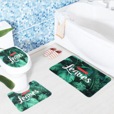 Greensen 3pcsSet Leaf Shower Curtain Rug Lid Toilet Cover Mat Non-Slip Bath Mat Toilet Mat
Greensen 3pcsSet Leaf Shower Curtain Rug Lid Toilet Cover Mat Non-Slip Bath Mat Toilet Mat