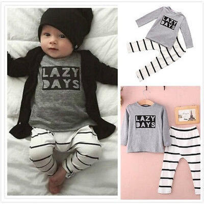 baby boys Girls clothes set Newbornt Baby Long Sleeve Clothes T-shirt Striped Pants Outfits Set 1 2Y
baby boys Girls clothes set Newbornt Baby Long Sleeve Clothes T-shirt Striped Pants Outfits Set 1 2Y