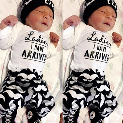 Newborn Infant Baby Boys Romper Jumpsuit Top Pants Leggings Hat Clothes Outfits Set