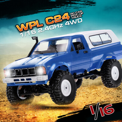 WPL C24 116 RC Car Crawler Off-Road With Headlight 4WD Pick-up Truck Gift for Kids RTR
WPL C24 116 RC Car Crawler Off-Road With Headlight 4WD Pick-up Truck Gift for Kids RTR