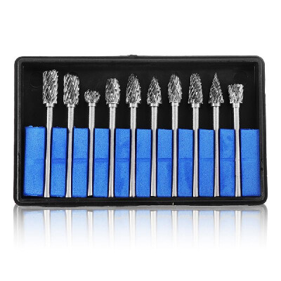 10pcs 18" Shank Tungsten Carbide Milling Cutter Rotary Electric Grinding Tools Steel Cone Drill Burr Set Diamond Drill Engraving
10pcs 18" Shank Tungsten Carbide Milling Cutter Rotary Electric Grinding Tools Steel Cone Drill Burr Set Diamond Drill Engraving