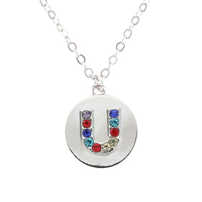 Silver Alphabet Initial Letter A To Z Pendant Necklace Colorful Rhinestone Pendant Birthday Gifts Christmas Gifts For Women Girls
Silver Alphabet Initial Letter A To Z Pendant Necklace Colorful Rhinestone Pendant Birthday Gifts Christmas Gifts For Women Girls
