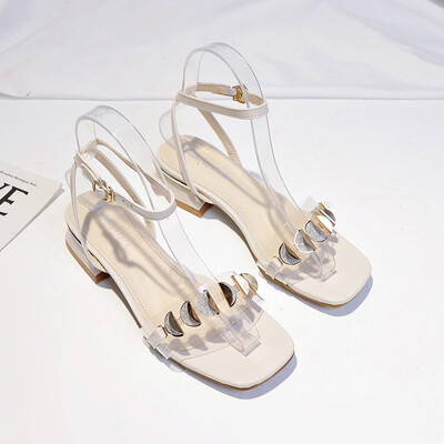 Sandals Lady Summer Mid-heel Transparent Belt Fairy Wind Evening Shoes with Rough heels
Sandals Lady Summer Mid-heel Transparent Belt Fairy Wind Evening Shoes with Rough heels