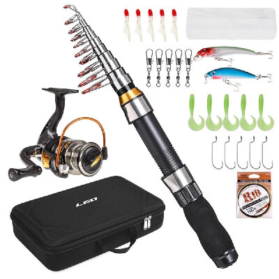 Portable Fishing Rod&Reel Combo Telescopic Fishing Rod Pole Spinning Reel Set Fishing Line Lures Hooks Barrel Swivels with Car
Portable Fishing Rod&Reel Combo Telescopic Fishing Rod Pole Spinning Reel Set Fishing Line Lures Hooks Barrel Swivels with Car