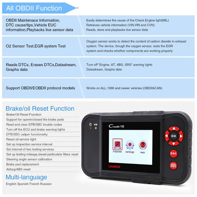 Beautytrees LAUNCH X431 Creader VIII 8 obd2 EOBD Code Reader Scanner tester ENGABSSRSAirbag BrakeSASOil reset function free
Beautytrees LAUNCH X431 Creader VIII 8 obd2 EOBD Code Reader Scanner tester ENGABSSRSAirbag BrakeSASOil reset function free
