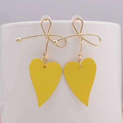EK553 New Style Gold Color Big Metal Bowknot Heart Drop Earrings for Women Handmade Sweet Wedding Jewelry Pendientes Gift
EK553 New Style Gold Color Big Metal Bowknot Heart Drop Earrings for Women Handmade Sweet Wedding Jewelry Pendientes Gift