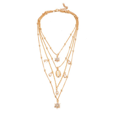 Tocona Bohemian Beach Shell Pendant Necklace Water Drop Opal Stone Sun Chian Multi-layer Chockers Women Accessories C15109
Tocona Bohemian Beach Shell Pendant Necklace Water Drop Opal Stone Sun Chian Multi-layer Chockers Women Accessories C15109