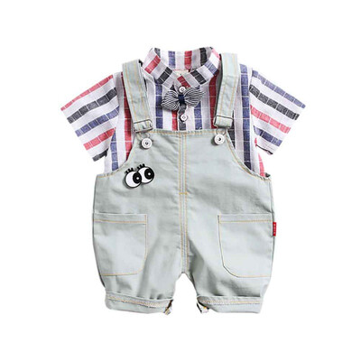 2Pcs Baby Boy Sets Summer Casual Fashion Childrens Striped T-Shirt And Suspender Pants Set Kids Overalls
2Pcs Baby Boy Sets Summer Casual Fashion Childrens Striped T-Shirt And Suspender Pants Set Kids Overalls