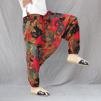 Cotton Linen Men Loose Harem Pants Print Retro Drop Crotch Cross-pants Hip-hop Casual Wide-leg Large Size Bloomers Trousers Male
Cotton Linen Men Loose Harem Pants Print Retro Drop Crotch Cross-pants Hip-hop Casual Wide-leg Large Size Bloomers Trousers Male
