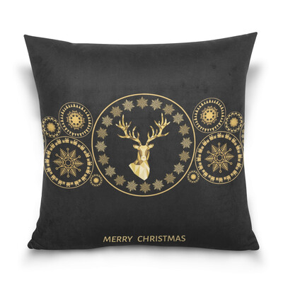 ALAZA Throw Pillow Cover 16 X 16 inch Christmas Gift Cushion Cover with Xmas Gold Reindeer Printed Pillowcase
ALAZA Throw Pillow Cover 16 X 16 inch Christmas Gift Cushion Cover with Xmas Gold Reindeer Printed Pillowcase