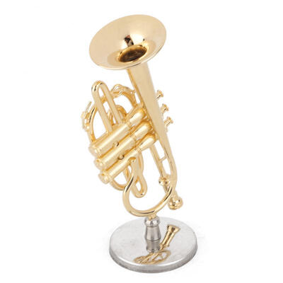 Greensen Miniature Cornet Model Musical Instrument Model Musical Gifts Home Decor Ornaments
Greensen Miniature Cornet Model Musical Instrument Model Musical Gifts Home Decor Ornaments