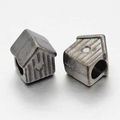 Alloy European Beads Large Hole Beads Lead Free & Cadmium Free & Nickel Free House Gunmetal Size about 10mm long 9mm wide
Alloy European Beads Large Hole Beads Lead Free & Cadmium Free & Nickel Free House Gunmetal Size about 10mm long 9mm wide