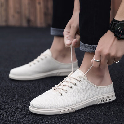 Summer mens slippers trend wear sandals&slippers mens canvas half drag no lazy people a pedal baotou slippers
Summer mens slippers trend wear sandals&slippers mens canvas half drag no lazy people a pedal baotou slippers