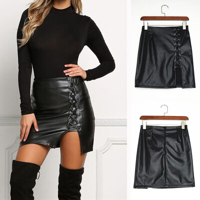 Roseonmyhand Fashion Women Sexy Solid Bandage Short Skirt High Waist Faux Leather Mini Skirt
Roseonmyhand Fashion Women Sexy Solid Bandage Short Skirt High Waist Faux Leather Mini Skirt