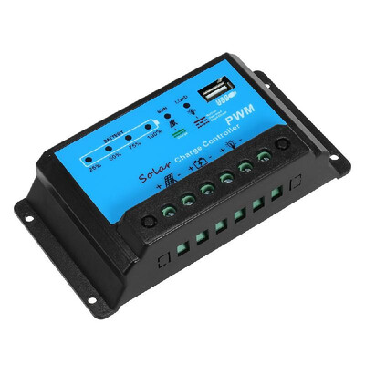 10A Solar Charge Controller Solar Panel Battery Controller PWM 12V24V Intelligent Regulator with USB 5V
10A Solar Charge Controller Solar Panel Battery Controller PWM 12V24V Intelligent Regulator with USB 5V