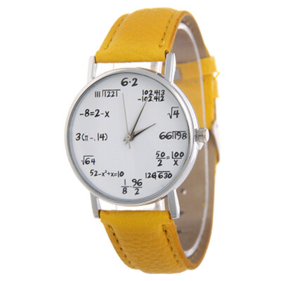 Mathematical formula root number belt watch popular quartz watch student watch custom
Mathematical formula root number belt watch popular quartz watch student watch custom