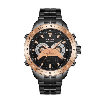 WEIDE WH8501 Dual Display Two Movement Digital Quartz Men Watch 3ATM Waterproof Business Sports Luminous Military Watch Dual Time
WEIDE WH8501 Dual Display Two Movement Digital Quartz Men Watch 3ATM Waterproof Business Sports Luminous Military Watch Dual Time