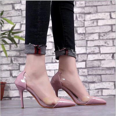 Rose Women Pumps Transparent High Heels Sexy Pointed Toe Slip-on Wedding Party Shoes 
Rose Women Pumps Transparent High Heels Sexy Pointed Toe Slip-on Wedding Party Shoes