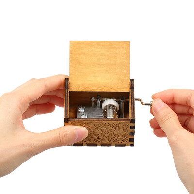 Vintage Wooden Theme Song Music Box Hand-operated Carved Engraving Music Case Creative Holiday Birthday Gifts for Kids
Vintage Wooden Theme Song Music Box Hand-operated Carved Engraving Music Case Creative Holiday Birthday Gifts for Kids
