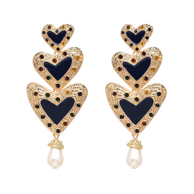 JURAN 2018 Ethnic Heart crystal dangle statement dangle earrings wedding Jewelry Vintage big black boho za earrings for women
JURAN 2018 Ethnic Heart crystal dangle statement dangle earrings wedding Jewelry Vintage big black boho za earrings for women