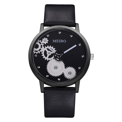 Korean fashion personality gear mirror quartz watch wish hot sale unisex PU strap watch
Korean fashion personality gear mirror quartz watch wish hot sale unisex PU strap watch