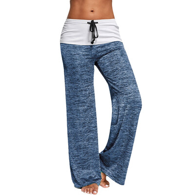 Foldover Heather Wide Leg Pants