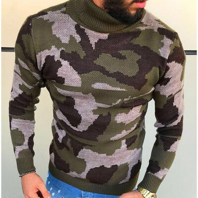 Mens Long Sleeve Camouflage Pullover Turtleneck Knit Casual Top Turtleneck O-Neck Sweater
Mens Long Sleeve Camouflage Pullover Turtleneck Knit Casual Top Turtleneck O-Neck Sweater