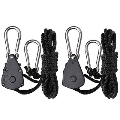 2-Pack Ratchet 18 Inch Adjustable Heavy Duty Tie Down Rope Carabiner Hook Clip Hanger 150lb Capacity for Grow Light Luggage Strap
2-Pack Ratchet 18 Inch Adjustable Heavy Duty Tie Down Rope Carabiner Hook Clip Hanger 150lb Capacity for Grow Light Luggage Strap