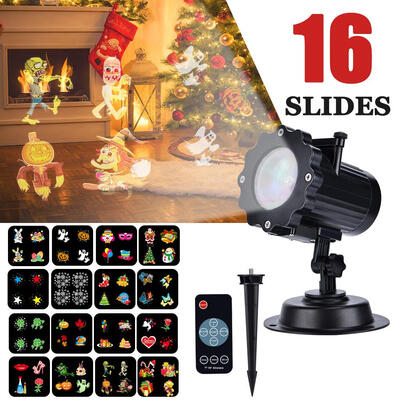 LED Projector LightWaterproof Holiday Spotlight Landscape Lamp for Indoor Outdoor Use Remote Control & 16 Slides
LED Projector LightWaterproof Holiday Spotlight Landscape Lamp for Indoor Outdoor Use Remote Control & 16 Slides