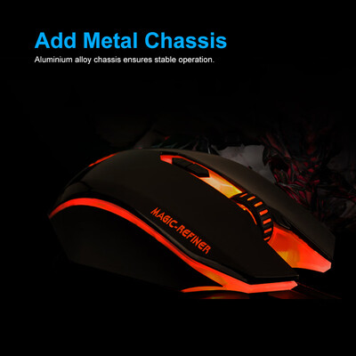MAGIC-REFINER MG5 USB Wired Gaming Mouse Game Mice LED Breathing Light 2000DPI Adjustable for PC LaptopGolden
MAGIC-REFINER MG5 USB Wired Gaming Mouse Game Mice LED Breathing Light 2000DPI Adjustable for PC LaptopGolden