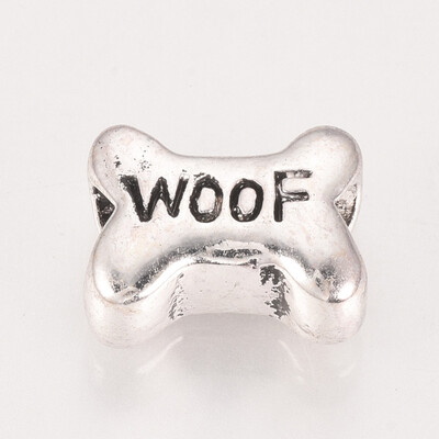 Tibetan Style Alloy European Beads Large Hole Beads Bone with Woof Antique Silver 15x11x75mm Hole 5mm
Tibetan Style Alloy European Beads Large Hole Beads Bone with Woof Antique Silver 15x11x75mm Hole 5mm