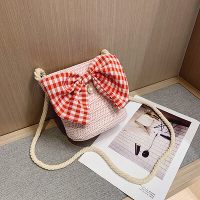 Tailored Fashion Women Weave Straw Bag Plaid Bow Crossbody Bags Candy Color Shoulder Bags
Tailored Fashion Women Weave Straw Bag Plaid Bow Crossbody Bags Candy Color Shoulder Bags