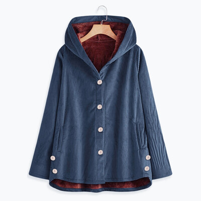 Tailored Plus Size Women Winter Warm Solid Button Pockets Thicker Hooded Coat Outwear
Tailored Plus Size Women Winter Warm Solid Button Pockets Thicker Hooded Coat Outwear