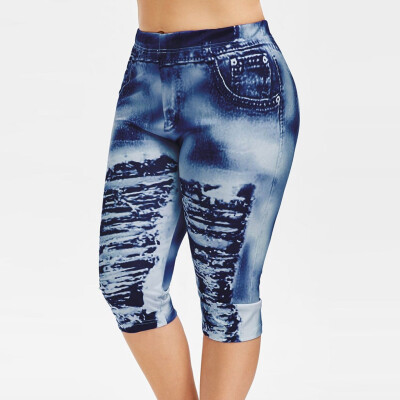 Gobestart Women Fashion High Waist Yoga Pants Plus Size 3D Ripped Jean Print Legging
Gobestart Women Fashion High Waist Yoga Pants Plus Size 3D Ripped Jean Print Legging