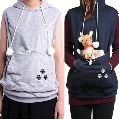 Coat Women Unisex Pet Pouch Holder Sweatshirt Dog Cat Lovers Ears Hoodies Cuddle Pocket Pullover Tops
Coat Women Unisex Pet Pouch Holder Sweatshirt Dog Cat Lovers Ears Hoodies Cuddle Pocket Pullover Tops