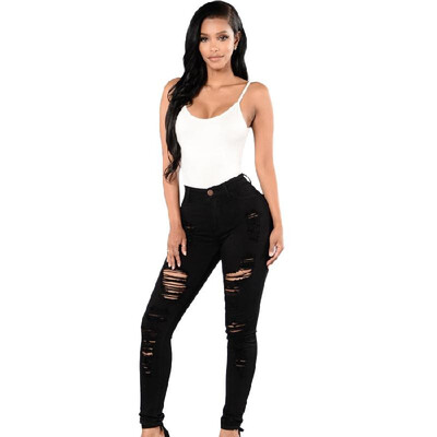 Fashion Women Skinny Jeans High Waist Stretchy Ripped Hole Pencil Pants Trousers BlackBurgundyArmy Green
Fashion Women Skinny Jeans High Waist Stretchy Ripped Hole Pencil Pants Trousers BlackBurgundyArmy Green