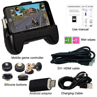 PUBG Controller Gamepad HDMI Display Adapter PUBG Mobile Joystick L1 R1 for iPhone Android Same Screen Converter To TV Projector
PUBG Controller Gamepad HDMI Display Adapter PUBG Mobile Joystick L1 R1 for iPhone Android Same Screen Converter To TV Projector